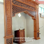 Ukiran Mihrab Masjid Jati Jepara indah nan islami indah