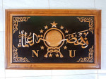 Logo NU Ukir Bahan Kayu Jati