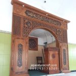 Mihrab Masjid Mewah Kaligrafi Kayu Jati