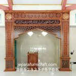 Ukiran Mihrab Masjid Jati Jepara indah nan islami indah