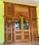 Pintu Gebyok Masjid Hijir Ismail Kepulauan Karimun