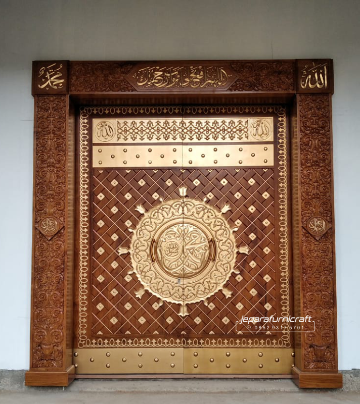 Pintu Masjid Nabawi Ukiran Kayu Jati Jepara