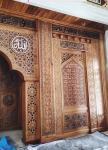Mihrab Masjid Ukiran Kaligrafi