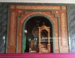 Mihrab Masjid Mewah Kaligrafi Kayu Jati