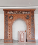 Mihrab Masjid Ukiran Mewah Jati Minimalis
