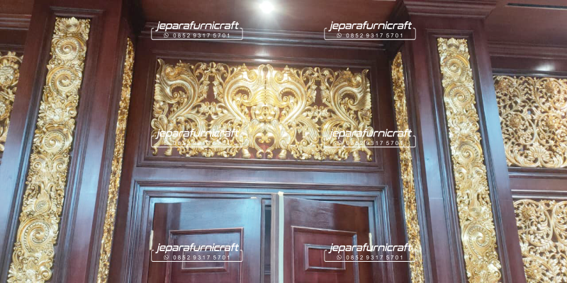 Panel Ukir Hiasan Dinding Jati