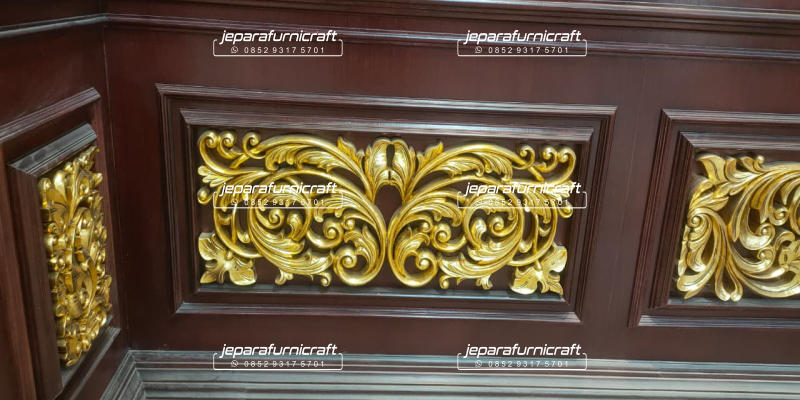 Panel Ukir Hiasan Dinding Jati Ukir Full